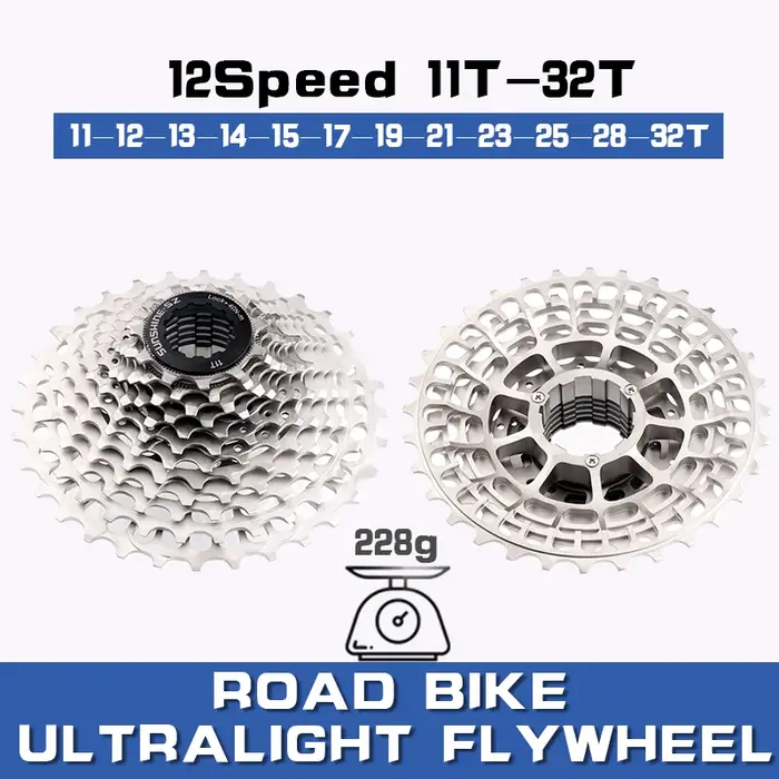 SUNSHINE – Cassette ultralégère à 12 vitesses pour vélo de route
