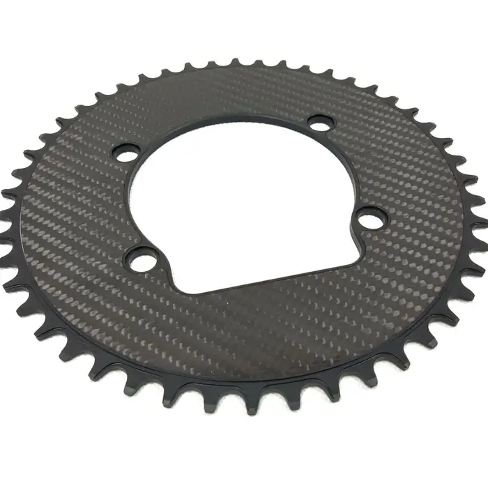 LEESE plateau unique 110 BCD-4Bults pour vélo de route/Graclé 46T 48T 50T 52T combinaison de fibres de carbone boucles