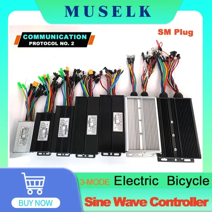 Ebike avec fonction d'apprentissage 17A26A30A35A 40A 45A 60A 80A contrôleur à onde sinusoïdale 36V-72V