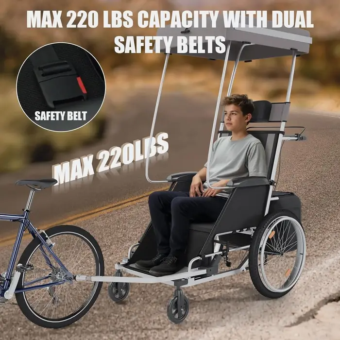 Remorque de vélo pliable 2 en 1