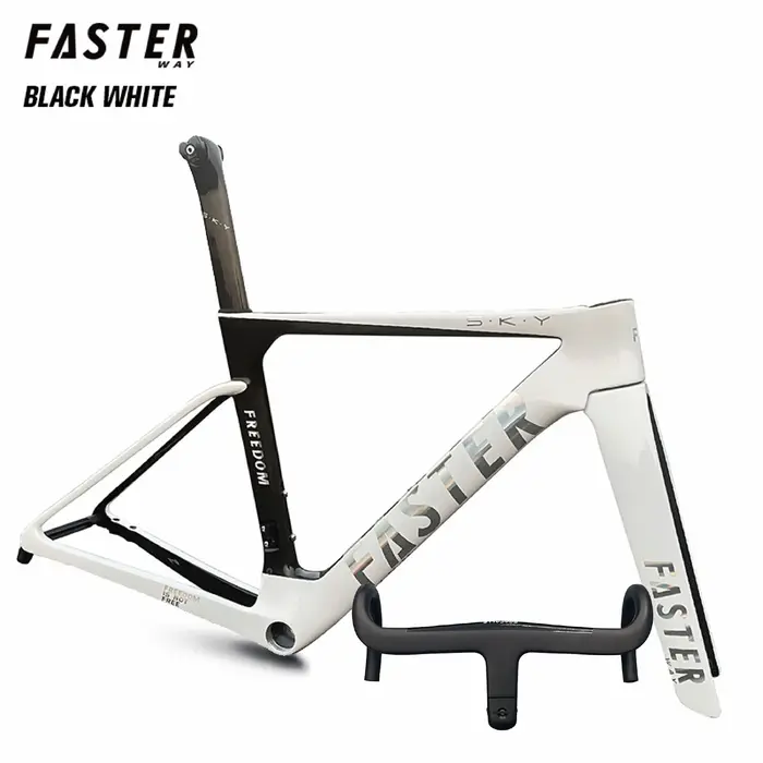 2026 Peinture FASTERWAY Freedom Rain Cadre Cadre de vélo de route en carbone avec fourche Tige de se