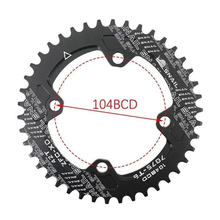 Plateau de chaîne Snail Round 104BCD 30T 34 36 38t 40t 42t 44t 46t 48t 50t 52t 8s-12s VTT Narrow Wide 104 BCD