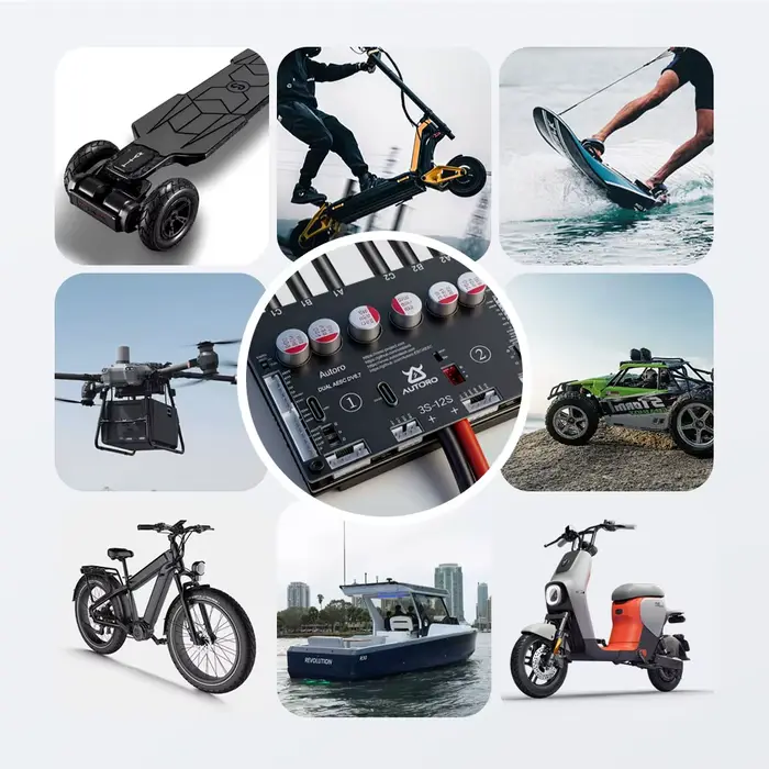 Contrôleur de vitesse double moteur Autoro Dual V6 ESC BLDC FOC 12S 100A sans étincelles VESC 6 pour skateboard