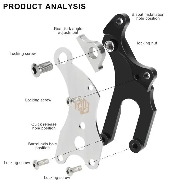RIDERACE adaptateur de frein à disque de vélo roue arrière
