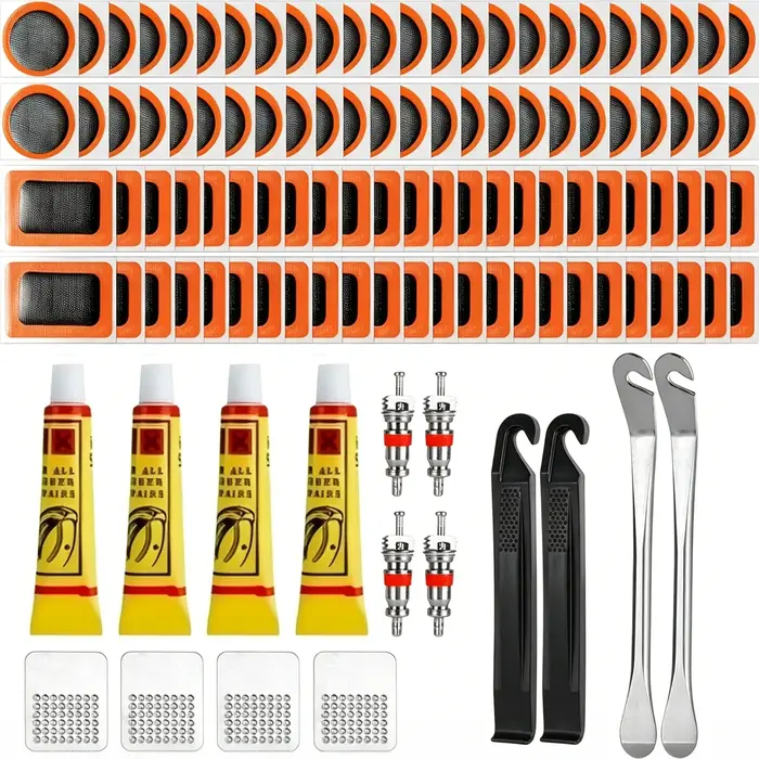 Kit universel de réparation de pneus-ensemble de patchs et de vulcanisation Pro pour vélo