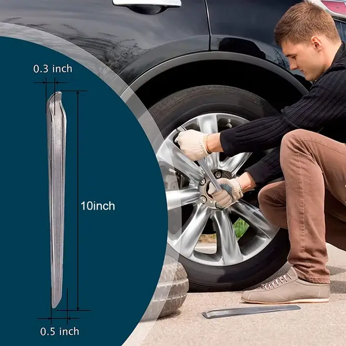 Kit de réparation de pneus en acier haute résistance pour moto vélo et scooter outils de levage ergonomiques couleur indigo pour voyage et garage