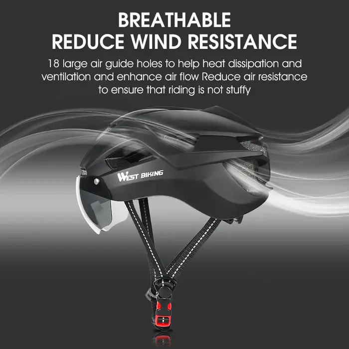 WEST BIKING-Casque de vélo ultraléger avec feu arrière