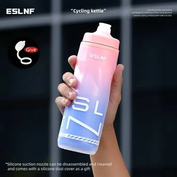 Bouteille d'eau isotherme double paroi pour vélo de route et VTT