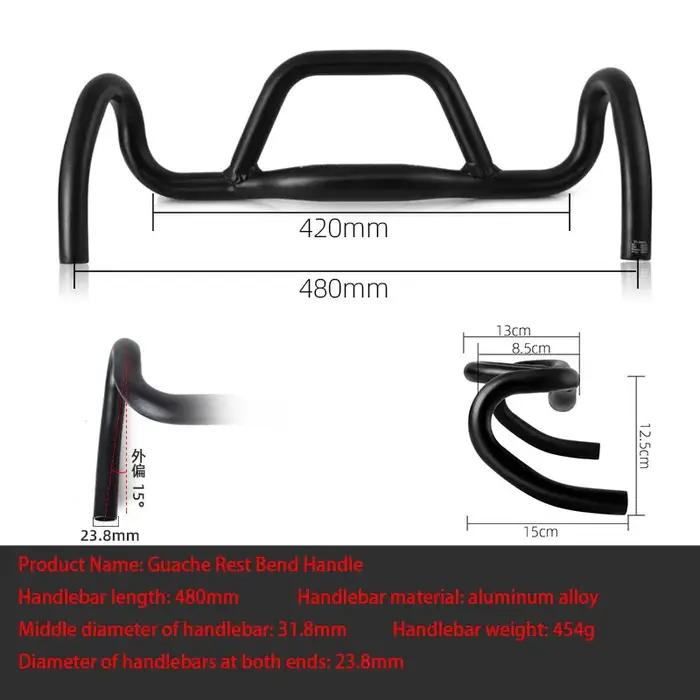 Barres de chute de vélo en gravier pour Adventure & Commute – Guidon confortable de 31