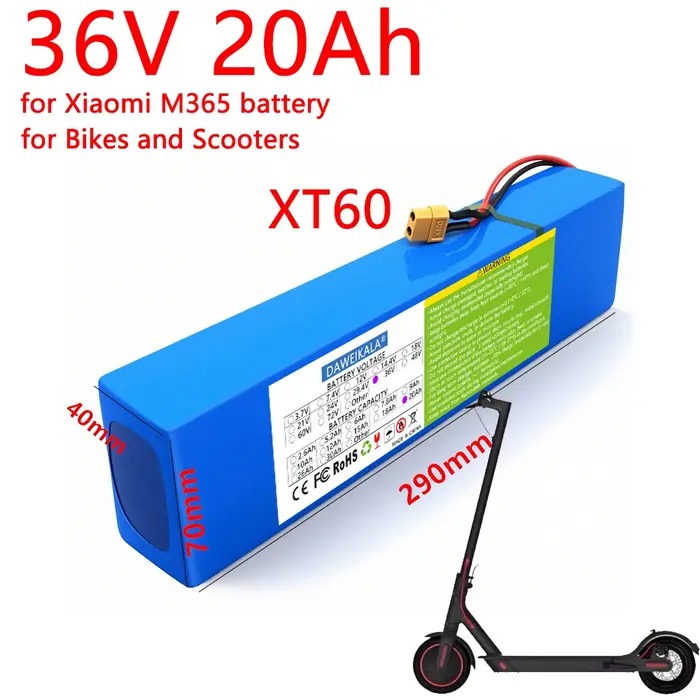 Pack de batteries pour scooter électrique 10S3P 36V 20Ah 36v