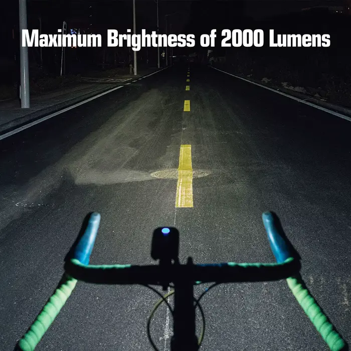 GACIRON V9DP-2000 phare 2000 lumens vélo avant lumière étanche USB Rechargeable 6700mAh vélo lumière