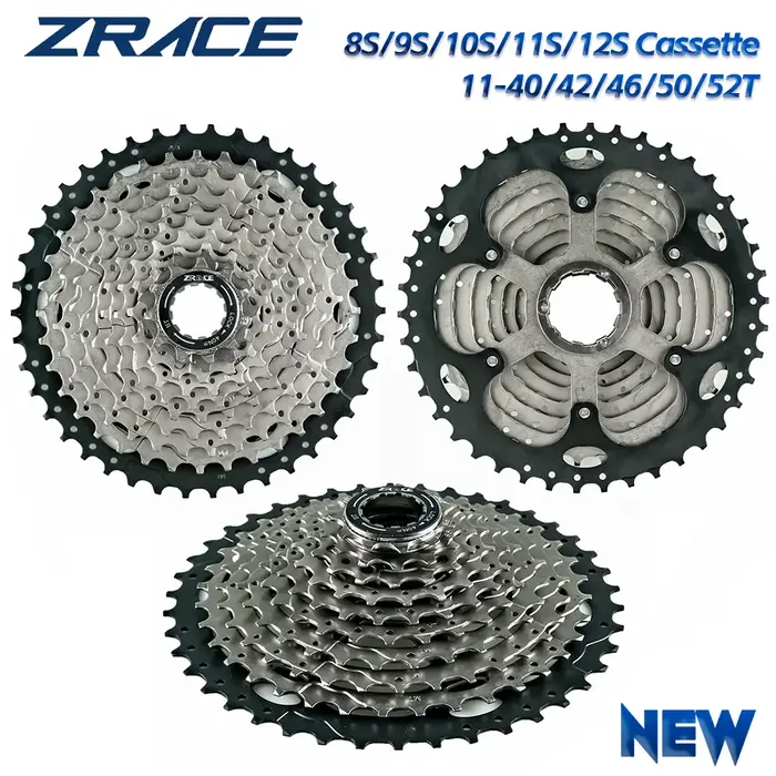 Cassette de vélo ZRACE 8 9 10 11 vitesses VTT Roue libre 11-42T / 11-46T / 11-50T / 11-52T pour ALIVIO / DEORE / SLX / XT