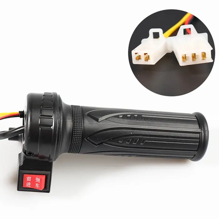Accélérateur torsadé noir pour vélo électrique, accélérateur torsadé, haute/moyenne/basse vitesse/av