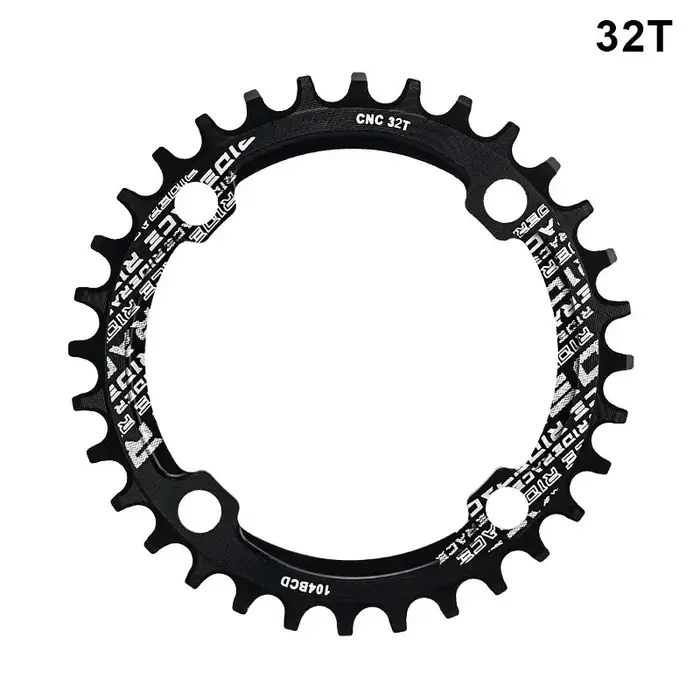 RIDERACE vélo manivelle plateau 104BCD forme ronde étroite large 32T/34T/36T/38T VTT pédalier roue à