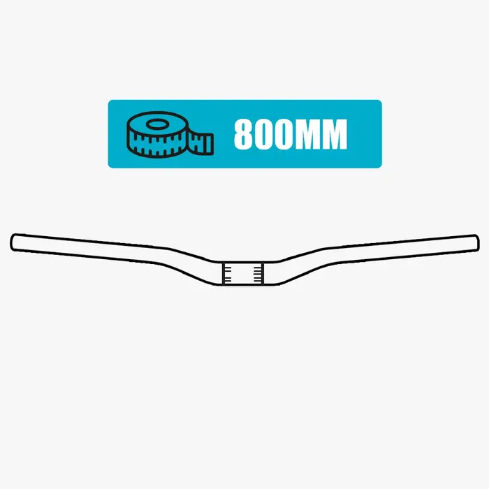 RYET AM – guidon plat en carbone pour vtt, ultraléger, T1000, 35x800mm, barre montante droite
