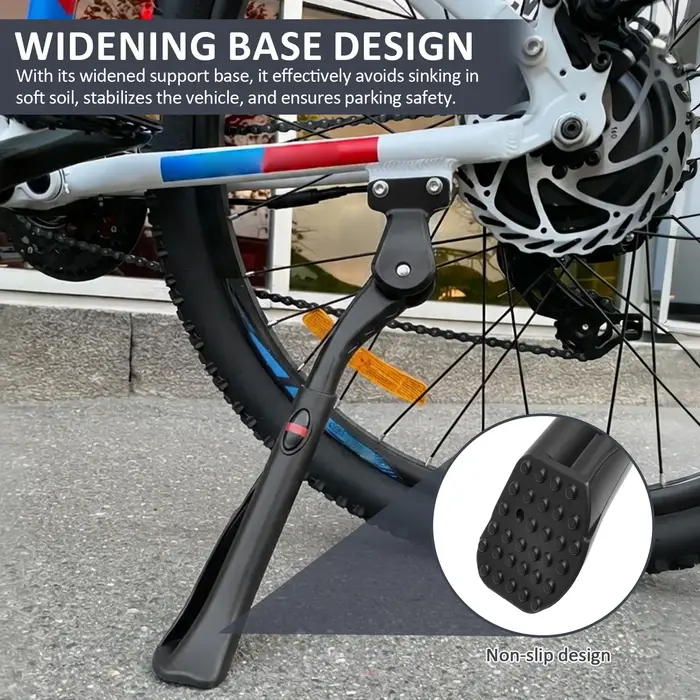 Béquille de vélo réglable en alliage d'aluminium