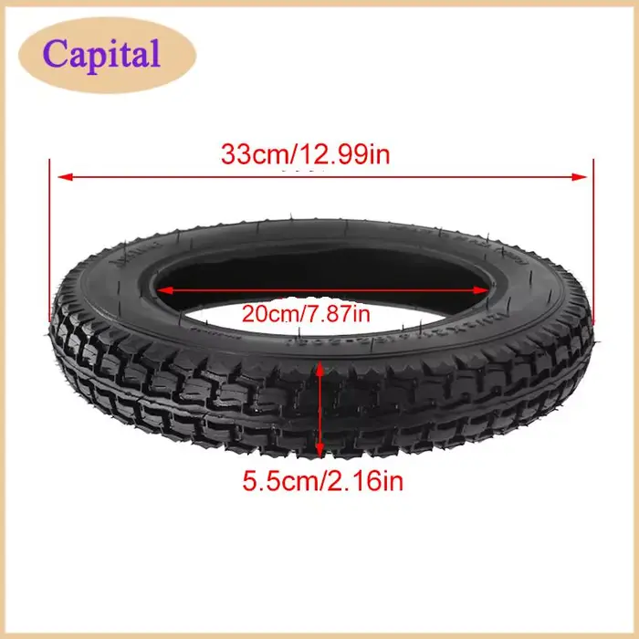 Pneu extérieur gonflable de 12 pouces 12 1/2x2 1/4 62-203 pour de nombreux scooters électriques à gaz e-bike
