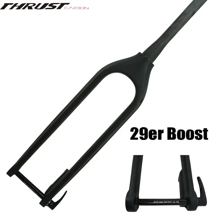Fourche entièrement en carbone pour vélo de montagne, Boost, frein à disque 29 ", conique 1-1/8 à 1,