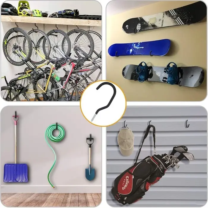 Crochets de vélo muraux avec boulons