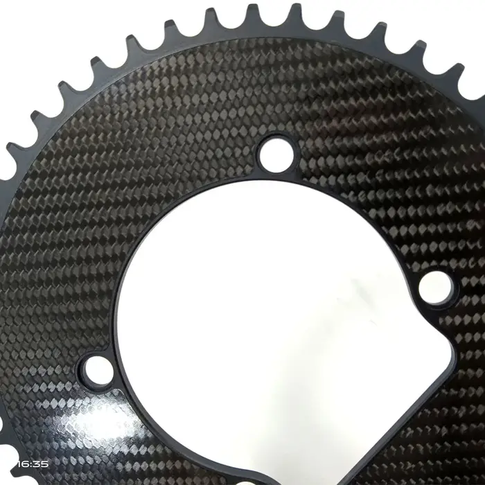LEESE plateau unique 110 BCD-4Bults pour vélo de route/Graclé 46T 48T 50T 52T combinaison de fibres de carbone boucles