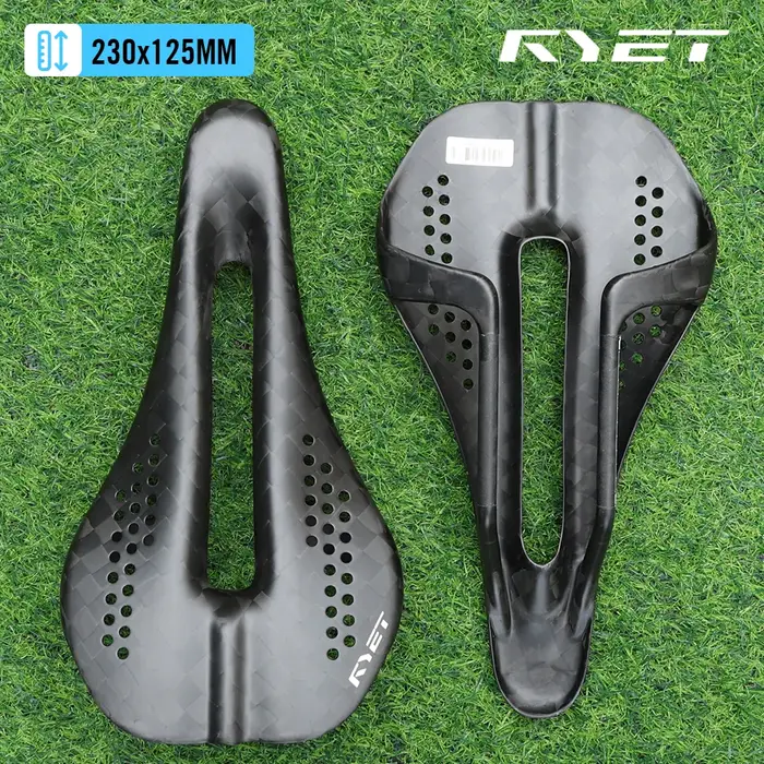 RYET 12K selle de vélo ultralégère en carbone 59g 230x125mm pour vtt/chevier/vélo de route selle de 