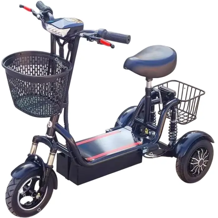 Scooter de mobilité pliable à double moteur pour les personnes âgées, voyage, 3 roues, pliable, 1000