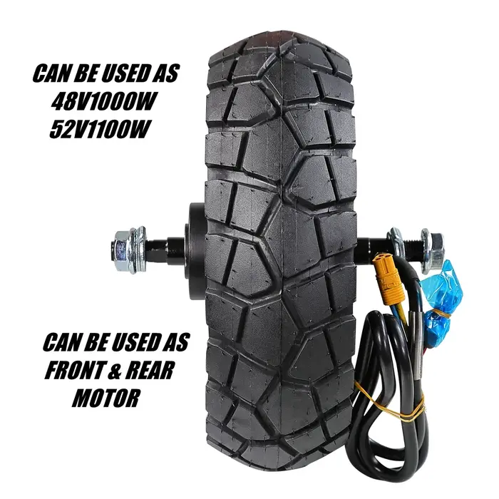 Moteur avec pneu tubeless pour trottinette électrique AUSOM DT2 PRO L2 MAX KUGOO F3 PRO MAX F3 PLUS 48V1000W 52V1100W