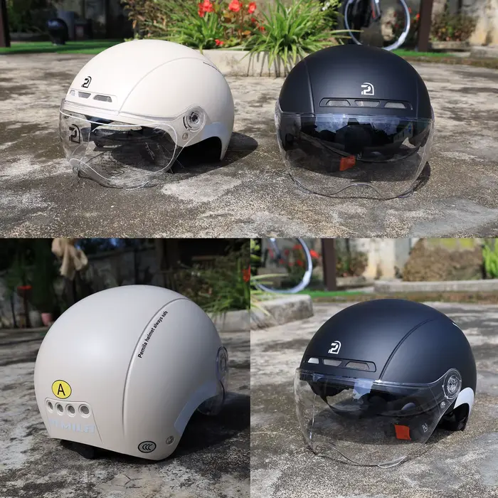 PEMILA-Casque de vélo avec lunettes pour homme et femme, casque de vélo, autocollant de coulée, lent