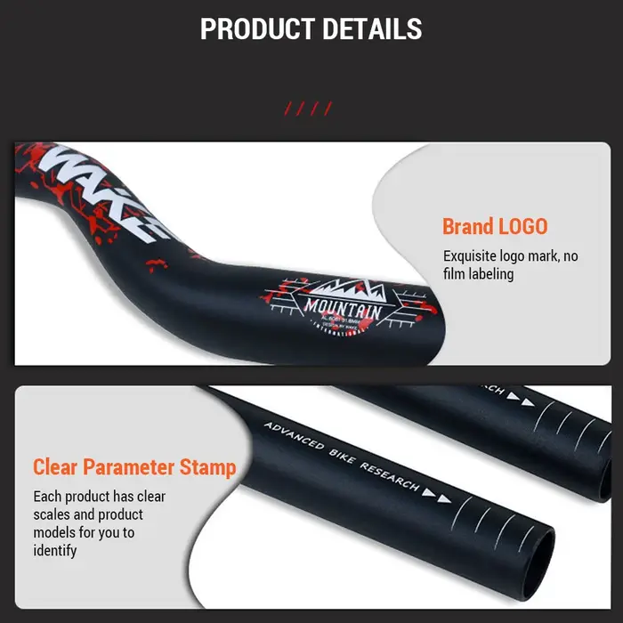 Wake 31.8MM VTT guidon en alliage d'aluminium vélo Riser