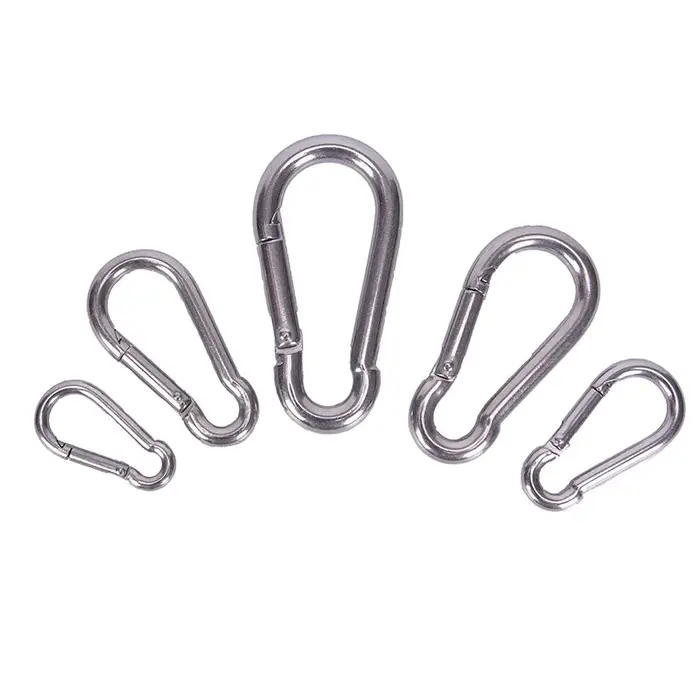 Mousqueton à ressort multifonctionnel en acier inoxydable 304, M4 M5 M6 M7 M8, crochet à anneau de v