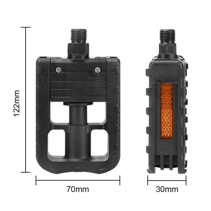 Pédales de vélo pliantes avec réflecteur, pédale pliable universelle, pied de pied VTT, vélo de rout