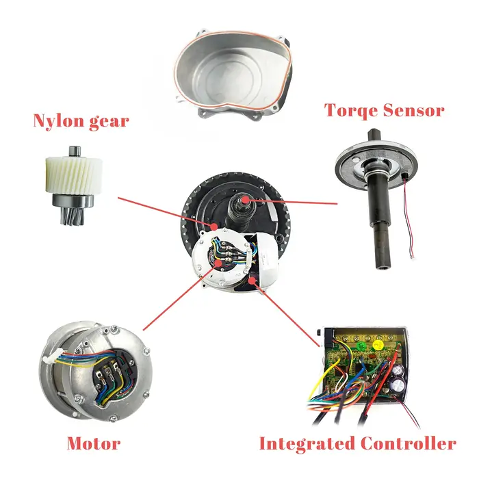 Capteur de couple pièces de vélo électrique bricolage pour 36V 48V Tongsheng moteur central kit de Conversion Ebike