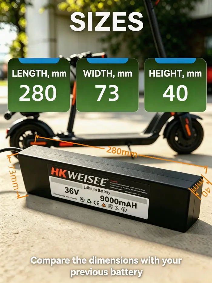 Batterie de scooter électrique 36V 9Ah 12Ah Lithium-ion