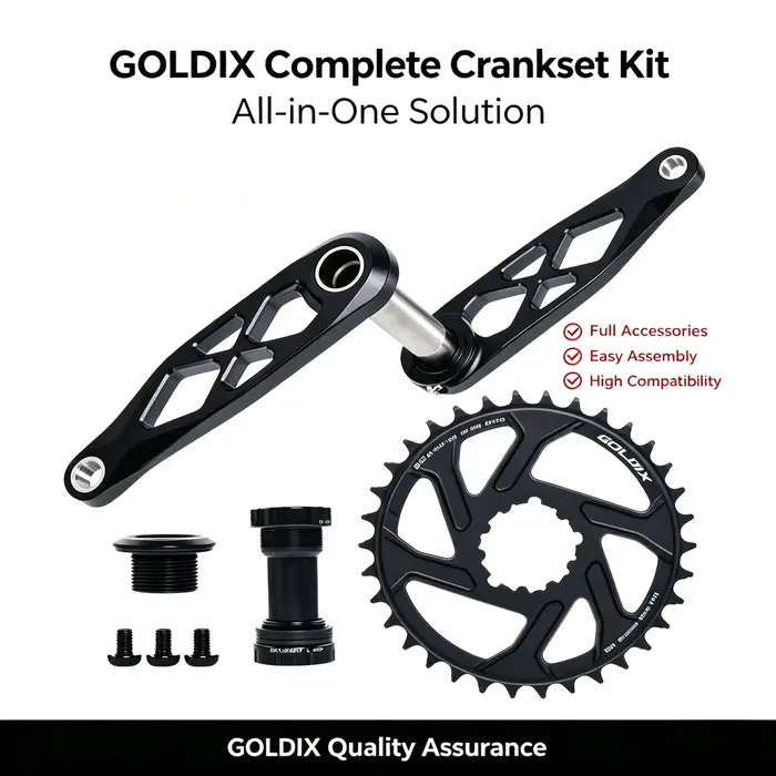 Pédalier de vélo de montagne BSA 24 mm 165 170 175 mm R-SPEC Trail Hollow pour DH AM XC compatible Shimano SRAM