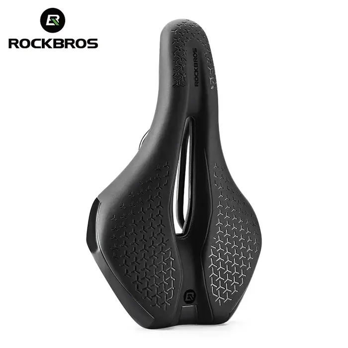 Selle de vélo VTT ROCKBROS en simili cuir jaune avec rails en acier au carbone et rembourrage éponge haute densité pour confort montagne