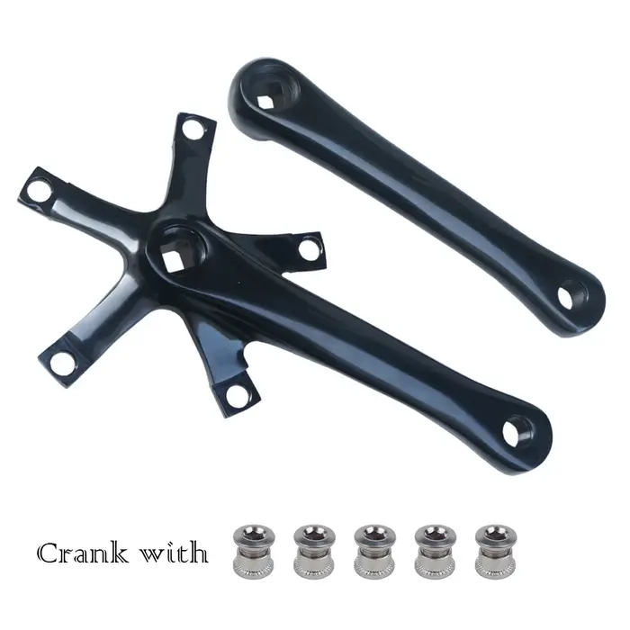 Pédalier de vélo de route 165mm 130BCD, jeu de manivelle conique carrée avec boulon, roue à chaîne 4