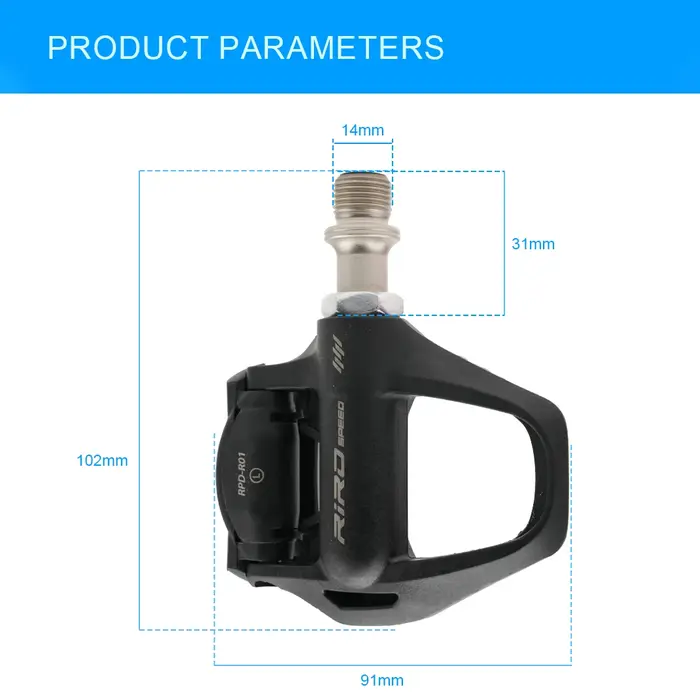 RIRO vélo de route ultraléger pédale sans clip vtt autobloquant cyclisme DU + crampons de roulement système SPD