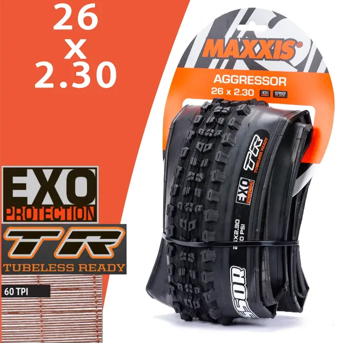 MAXXIS AGGRESSOR-Vélo VTT pliable d'origine TR Tubless, 26x2.30, 27,5x30/2, 50, 29x30/2, pièce de cy