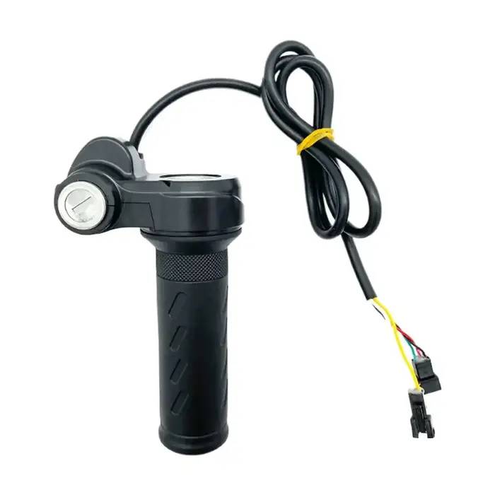 Poignée de contrôle de vitesse et accélérateur ergonomique en plastique renforcé pour vélo électrique Ridstar Q20 Q20Lite Q20Pro H20 H26Pro gris foncé et vert armée