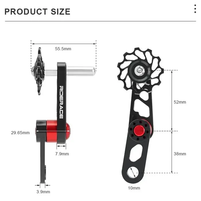 RIDERACE stabilisateur de chaîne de vélo Guide