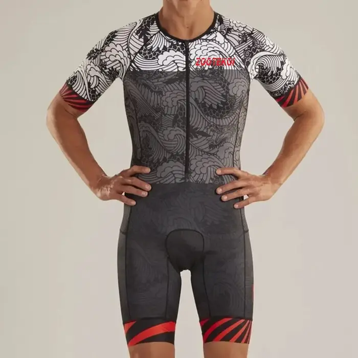 ZOOTEKOI nouveaux hommes cyclisme combinaison Triathlon à manches courtes respirant Trisuit été course body vélo vêtements Ciclismo