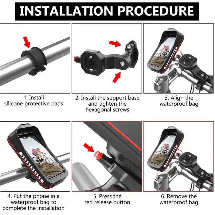 Support de téléphone étanche pour vélo