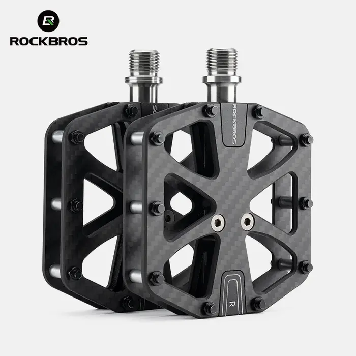 ROCKBROS pédale de vélo pédales en Fiber de carbone ultralégères à 3 roulements anti-dérapant étanche