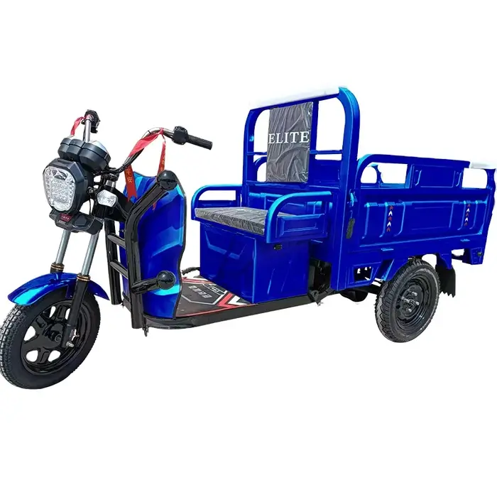 Vélo électrique à trois roues de haute qualité avec panier ouvert, clignotant gauche et droit, modèl