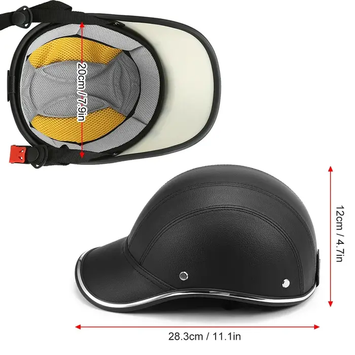 Casque de vélo en cuir ABS avec sangle réglable