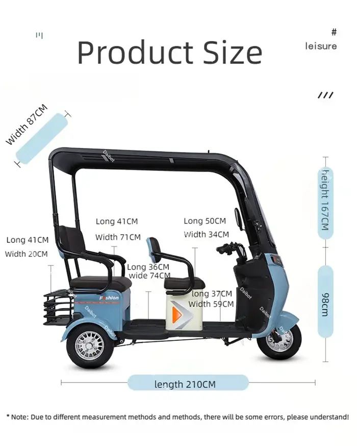 Tricycle électrique pour adultes