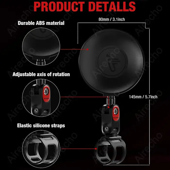 Rétroviseur de scooter pour iScooter tous modèles i9/ix3/i9max/ix4/ix5s/ix7pro/ix8/i10/i9M/F2/F7/W5/W7/W8/W9/A14 réglable