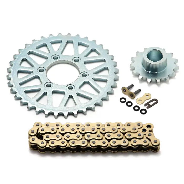 Kit transmission chaîne 420 48 maillons et pignons avant 15T arrière 36T en acier 45# pour Surron Ultra Bee vélo de saleté électrique motocross MX beige