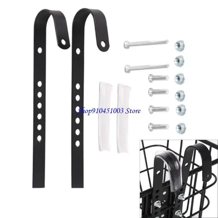 77HC Metal Bike Front Basket High Hauteur réglable Crochet rapide Crochet Panier fil Panier suspensi