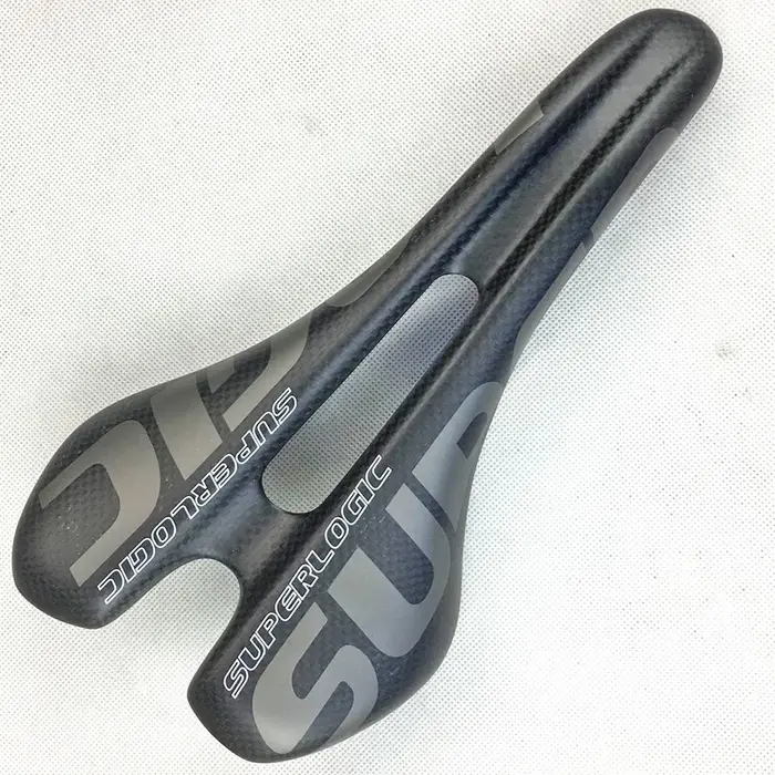Selle de vélo de montagne superlogic en carbone avec rails en alliage de titane légère 166g pour homme VTT haute performance